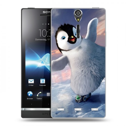 Дизайнерский пластиковый чехол для Sony Xperia S Пингвины