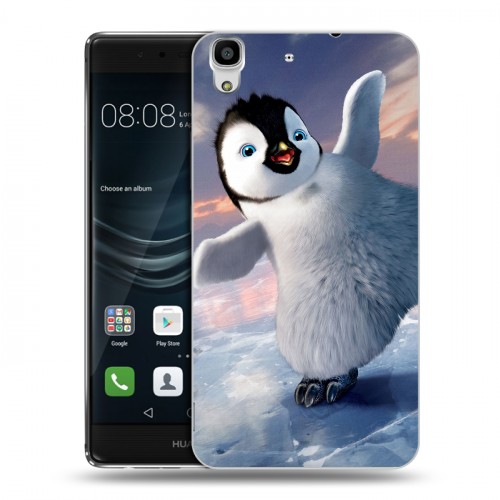 Дизайнерский пластиковый чехол для Huawei Y6II Пингвины