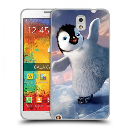Дизайнерский пластиковый чехол для Samsung Galaxy Note 3 Пингвины