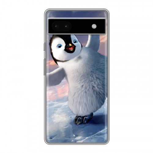 Дизайнерский пластиковый чехол для Google Pixel 6a Пингвины