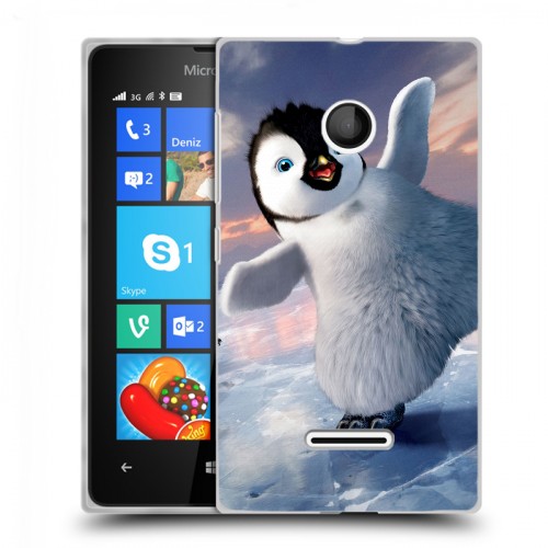 Дизайнерский пластиковый чехол для Microsoft Lumia 435 Пингвины