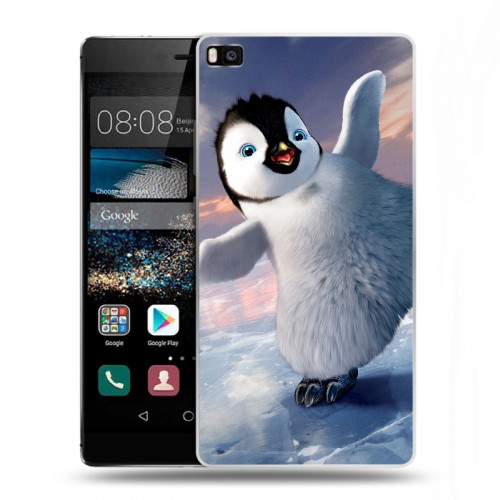 Дизайнерский пластиковый чехол для Huawei P8 Пингвины