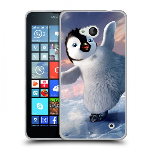 Дизайнерский пластиковый чехол для Microsoft Lumia 640 Пингвины