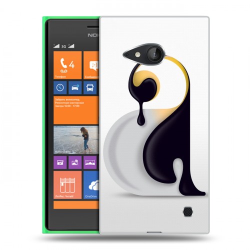 Дизайнерский пластиковый чехол для Nokia Lumia 730/735 Пингвины