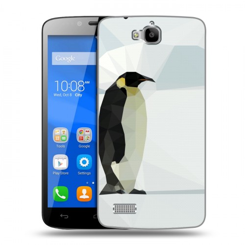 Дизайнерский пластиковый чехол для Huawei Honor 3C Lite Пингвины