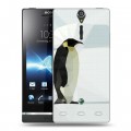 Дизайнерский пластиковый чехол для Sony Xperia S Пингвины