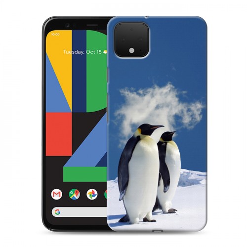 Дизайнерский пластиковый чехол для Google Pixel 4 Пингвины
