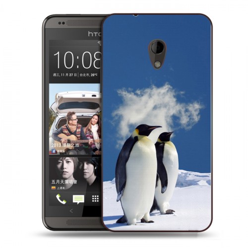 Дизайнерский пластиковый чехол для HTC Desire 700 Пингвины