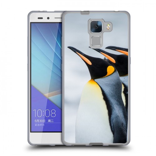 Дизайнерский пластиковый чехол для Huawei Honor 7 Пингвины