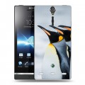 Дизайнерский пластиковый чехол для Sony Xperia S Пингвины