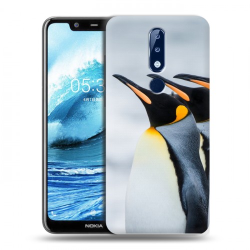 Дизайнерский силиконовый чехол для Nokia 5.1 Plus Пингвины