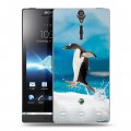 Дизайнерский пластиковый чехол для Sony Xperia S Пингвины