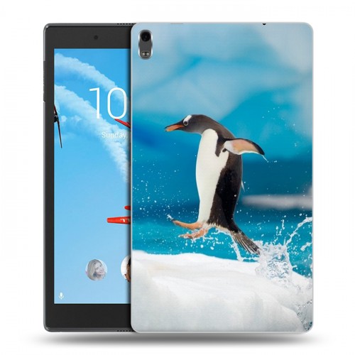 Дизайнерский силиконовый чехол для Lenovo Tab 4 8 Plus Пингвины