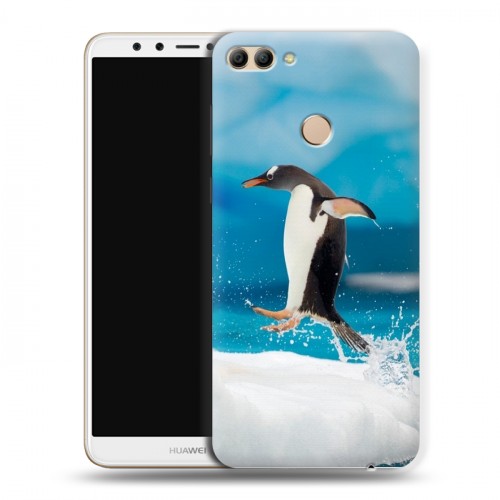 Дизайнерский пластиковый чехол для Huawei Y9 (2018) Пингвины