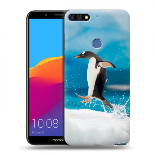 Дизайнерский пластиковый чехол для Huawei Honor 7C Pro Пингвины