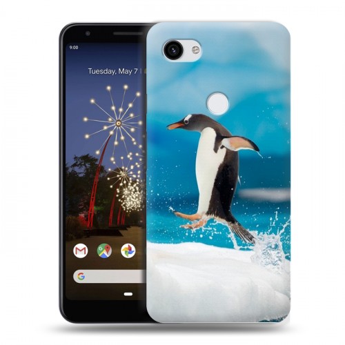 Дизайнерский пластиковый чехол для Google Pixel 3a XL Пингвины