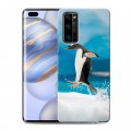 Дизайнерский силиконовый чехол для Huawei Honor 30 Pro Пингвины