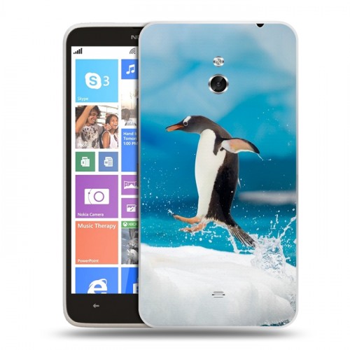 Дизайнерский пластиковый чехол для Nokia Lumia 1320 Пингвины