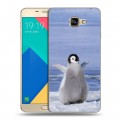 Дизайнерский силиконовый чехол для Samsung Galaxy A9 Пингвины