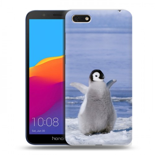 Дизайнерский пластиковый чехол для Huawei Honor 7A Пингвины