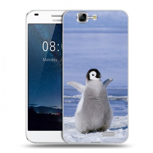 Дизайнерский пластиковый чехол для Huawei Ascend G7 Пингвины