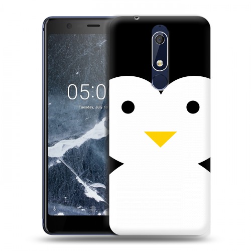 Дизайнерский пластиковый чехол для Nokia 5.1 Пингвины