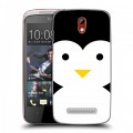 Дизайнерский пластиковый чехол для HTC Desire 500 Пингвины