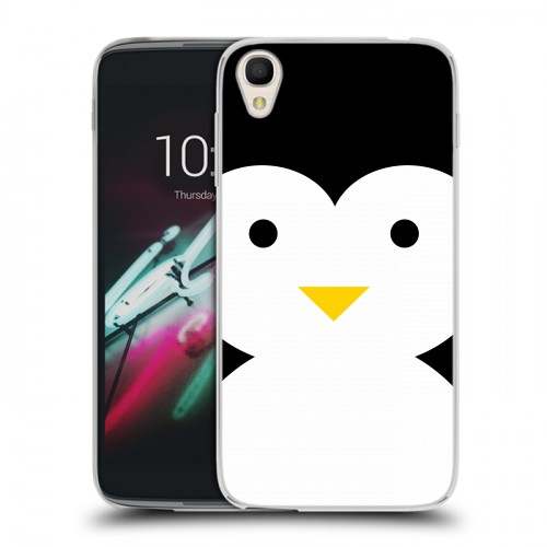 Дизайнерский пластиковый чехол для Alcatel One Touch Idol 3 (4.7) Пингвины