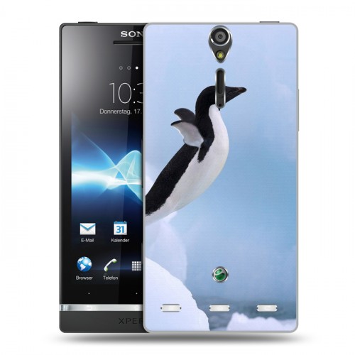 Дизайнерский пластиковый чехол для Sony Xperia S Пингвины