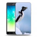 Дизайнерский силиконовый с усиленными углами чехол для Samsung Galaxy A3 (2017) Пингвины