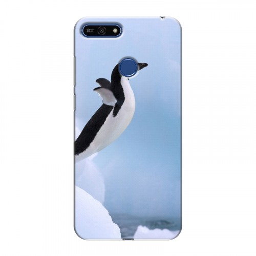 Дизайнерский силиконовый чехол для Huawei Honor 7A Pro Пингвины