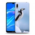 Дизайнерский пластиковый чехол для Huawei Y6 (2019) Пингвины