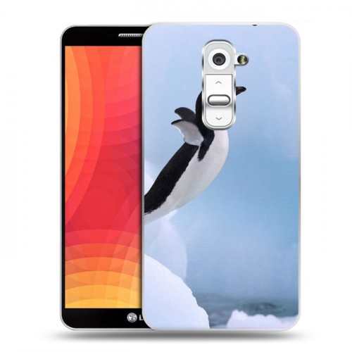 Дизайнерский пластиковый чехол для LG Optimus G2 Пингвины