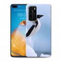 Дизайнерский пластиковый чехол для Huawei P40 Пингвины