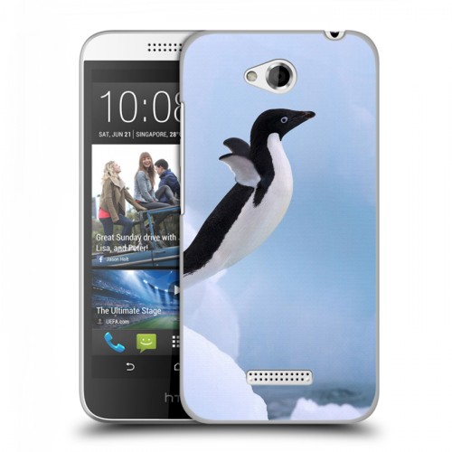 Дизайнерский пластиковый чехол для HTC Desire 616 Пингвины