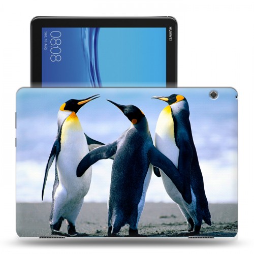Дизайнерский пластиковый чехол для Huawei MediaPad T5 Пингвины