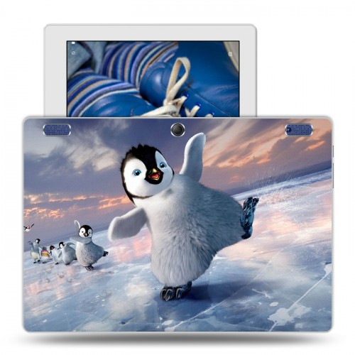 Дизайнерский силиконовый чехол для Lenovo Tab 2 A10-30 Пингвины
