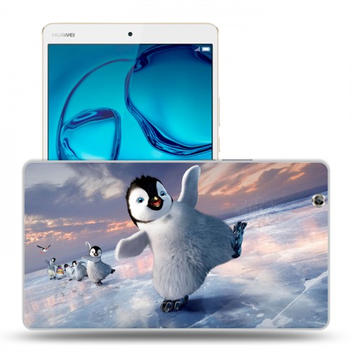 Дизайнерский силиконовый чехол для Huawei MediaPad M3 Пингвины