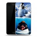 Дизайнерский пластиковый чехол для Samsung Galaxy C5 Пингвины