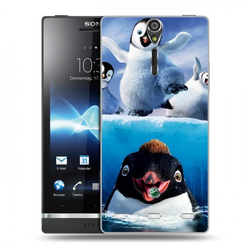 Дизайнерский пластиковый чехол для Sony Xperia S Пингвины