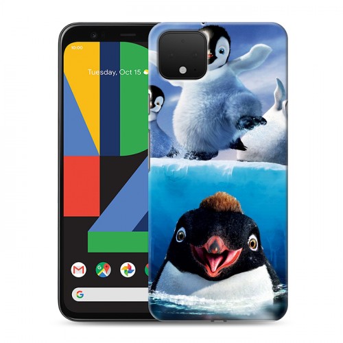 Дизайнерский пластиковый чехол для Google Pixel 4 Пингвины