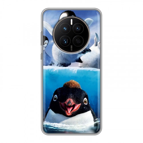 Дизайнерский силиконовый с усиленными углами чехол для Huawei Mate 50 Пингвины