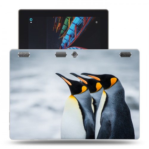 Дизайнерский силиконовый чехол для Lenovo Tab 2 A10 Пингвины