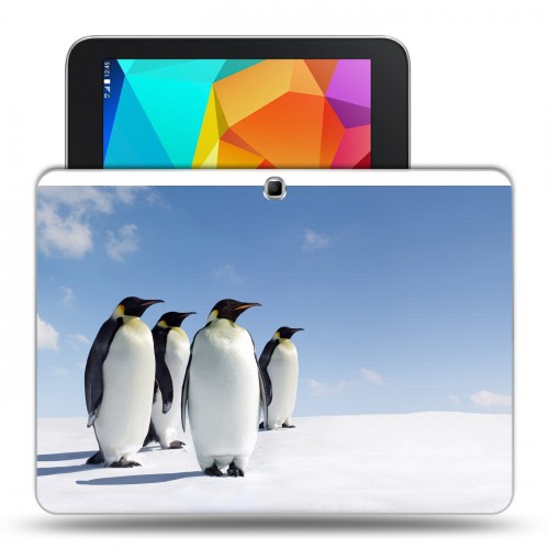 Дизайнерский силиконовый чехол для Samsung Galaxy Tab 4 10.1 Пингвины