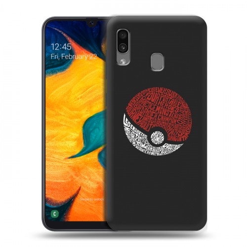 Дизайнерский силиконовый чехол для Samsung Galaxy A30 Pokemo Go