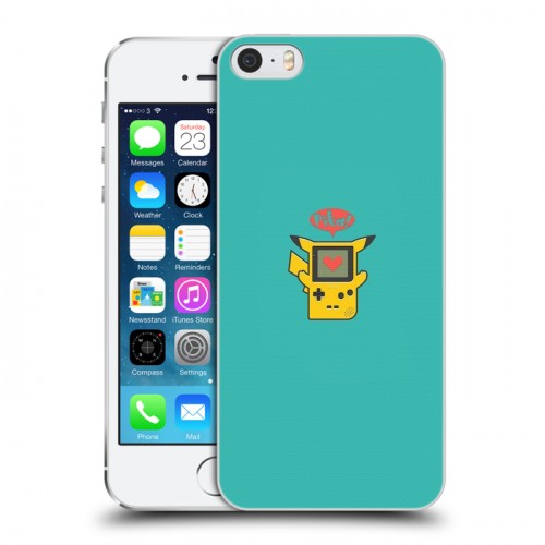 Дизайнерский пластиковый чехол для Iphone 5s Pokemo Go