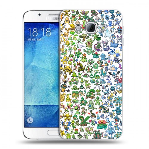 Дизайнерский пластиковый чехол для Samsung Galaxy A8 Pokemon Go