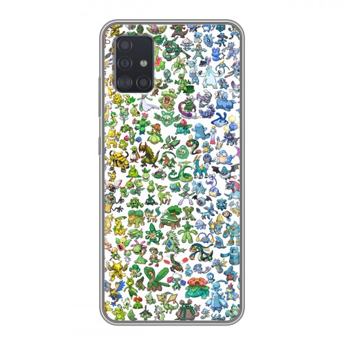 Дизайнерский силиконовый чехол для Samsung Galaxy A51 Pokemon Go