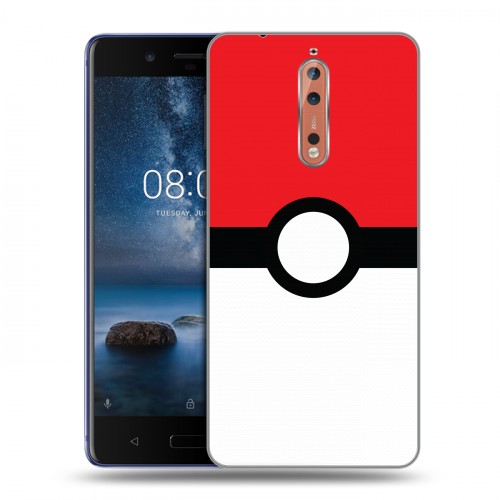Дизайнерский пластиковый чехол для Nokia 8 Pokemon Go