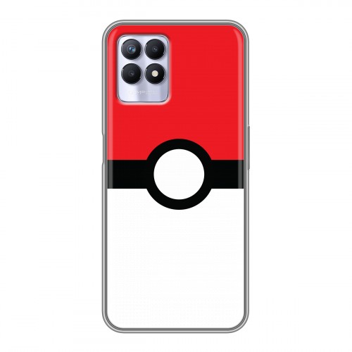 Дизайнерский силиконовый с усиленными углами чехол для Realme 8i Pokemon Go